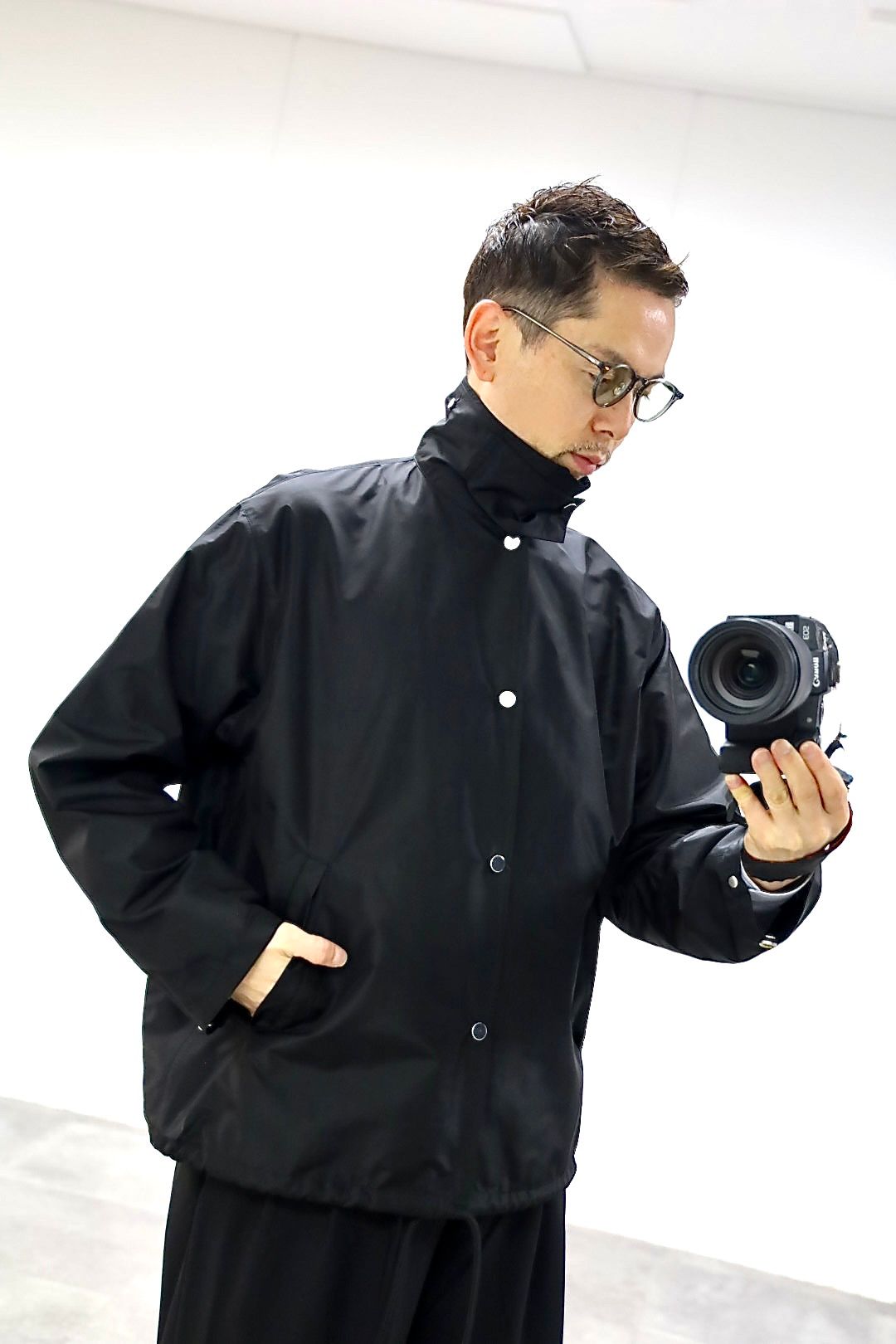 MARKAWARE 26SS シルクタフタコーチジャケットCOACH JACKET Ⅲ(A26A12BL02C)BLACK☆新作発売！