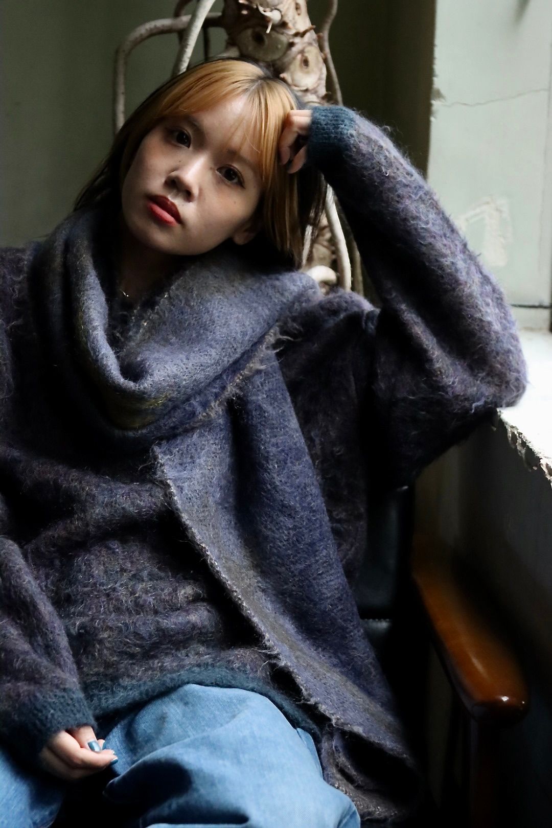 YOKE ヨーク STILL JACQUARD LONG STOLE