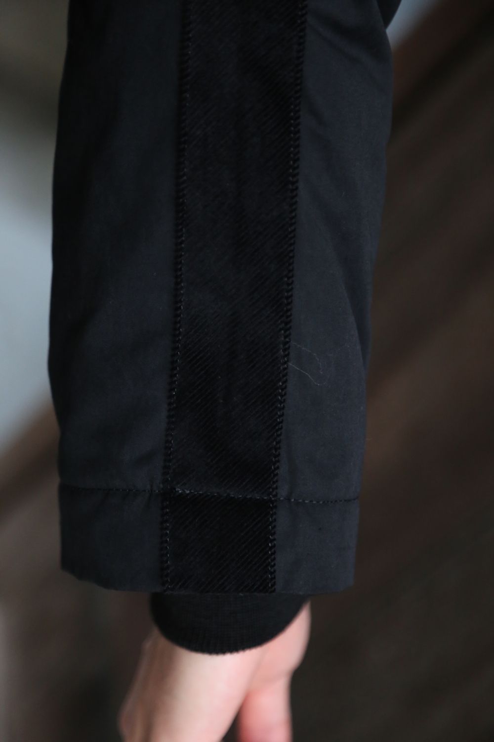 COMME des GARCONS HOMME 綿ナイロンウェザー×綿コーデュロイブルゾン"BLACK"Style.2020.10.31.