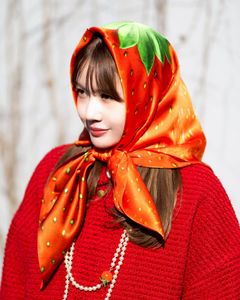 doublet ダブレット26SS VEGGIE SILK SCARF (26SS65SF05) STRAWBERRY★1月17日(土)11:00発売！