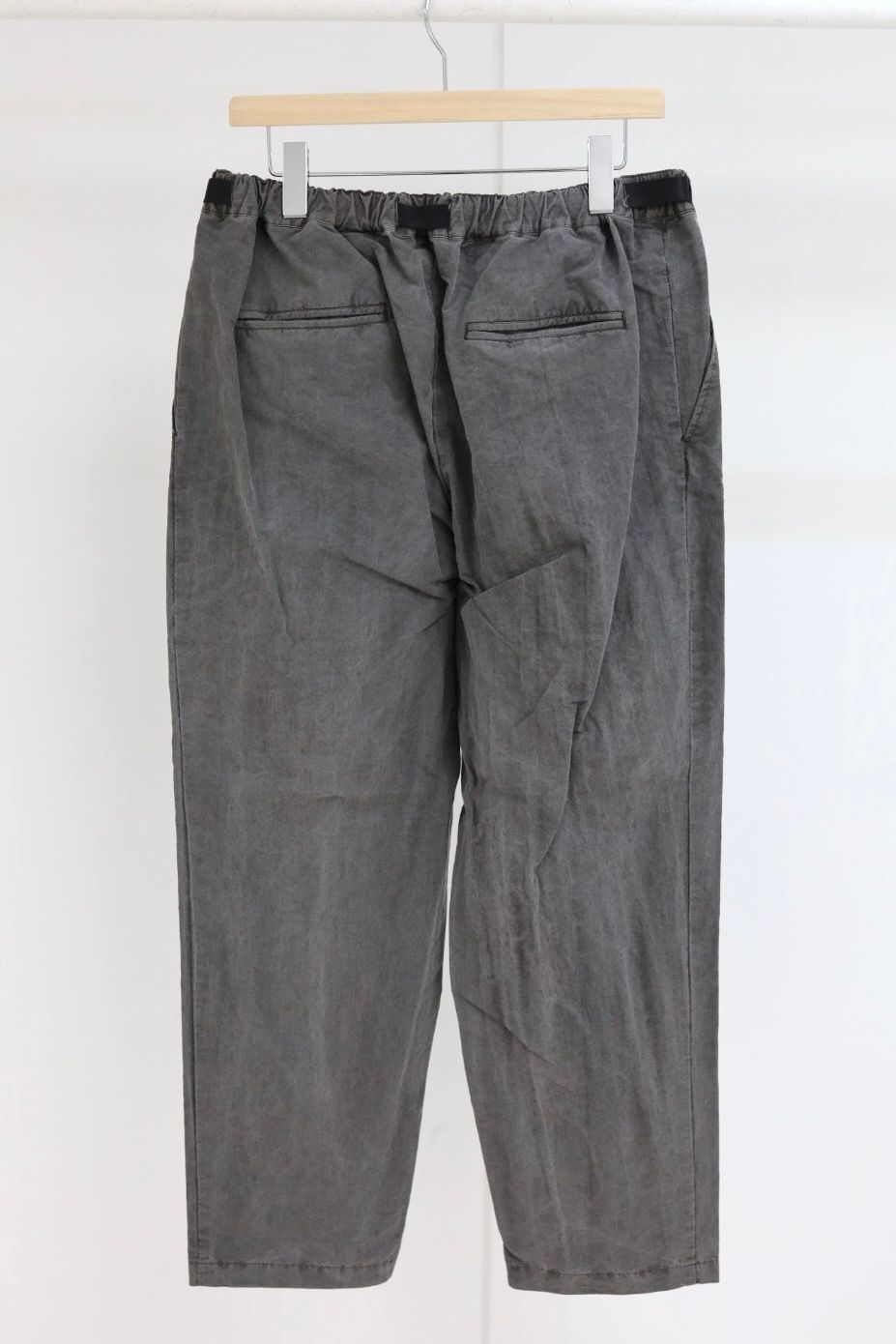 イズネス 26SS パンツ Pigment-Dyed Long Pants(26SS_08_25AWPT01W) BLACK ☆新作発売！