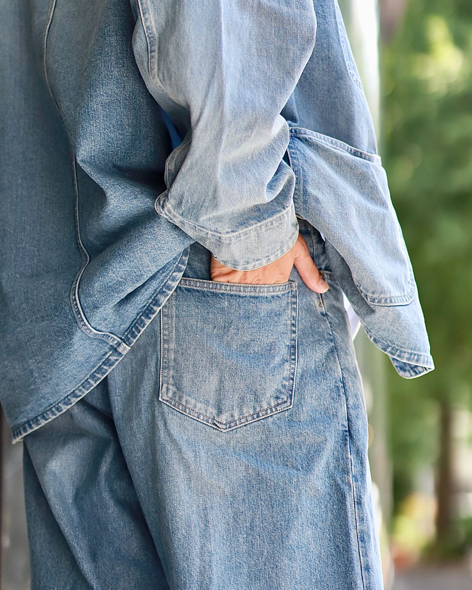 ブラームス13.5 Selvage Denim Belted Pants - パンツ