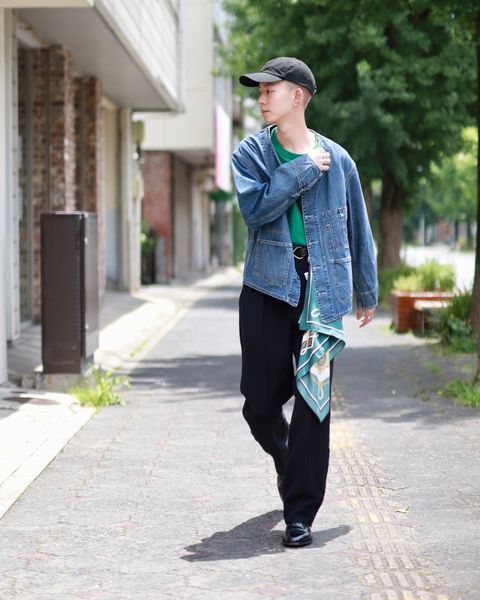 A.PRESSE アプレッセ 23AW Denim Engineer Jacketスタイル