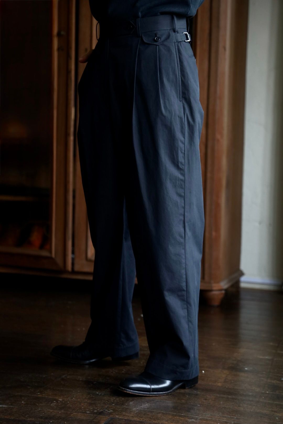 アプレッセ 25SS High Density Weather Cloth Trousers(25SAP-04-15H)BLACK☆4月26日(土)発売！