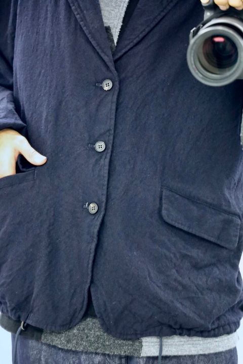 COMME des GARCONS HOMME ウールサージ製品縮絨3Bジャケット スタイル