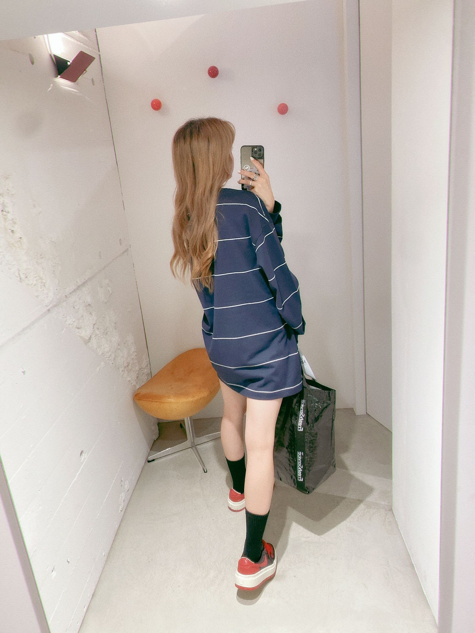 FreshService PIN BORDER L/S TEE(FSC261-70261)NAVYxWHITE ☆2月14日(土)新作発売！