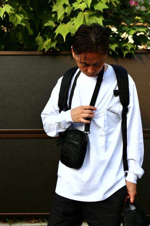 Graphpaper L/S Pocket Tee"WHITE"style.2020.8.28.