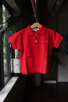 PLAYポロシャツ キッズ(AX-T505-100) RED/REDハート*KIDSサイズ