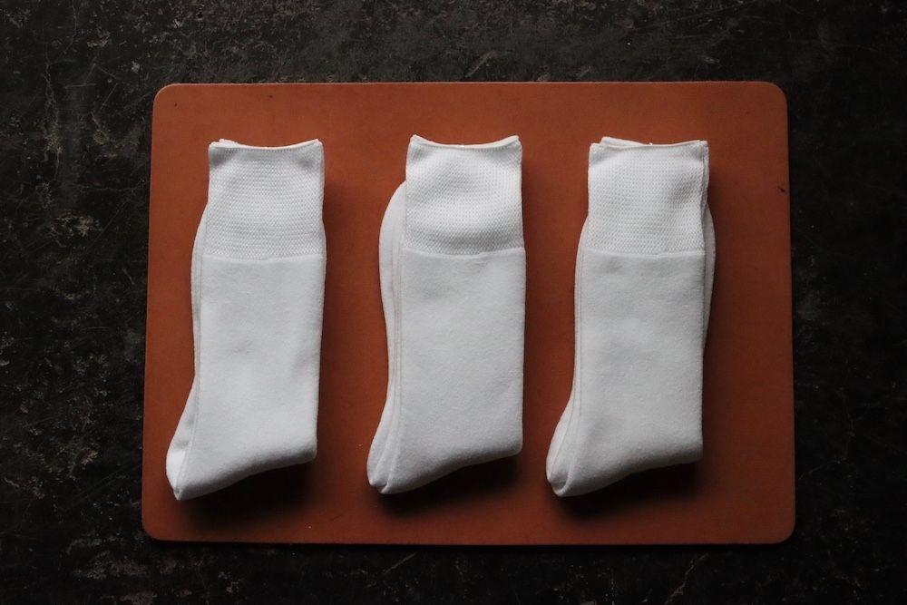 グラフペーパー ソックス 3-Pack Socks(WHITE)
