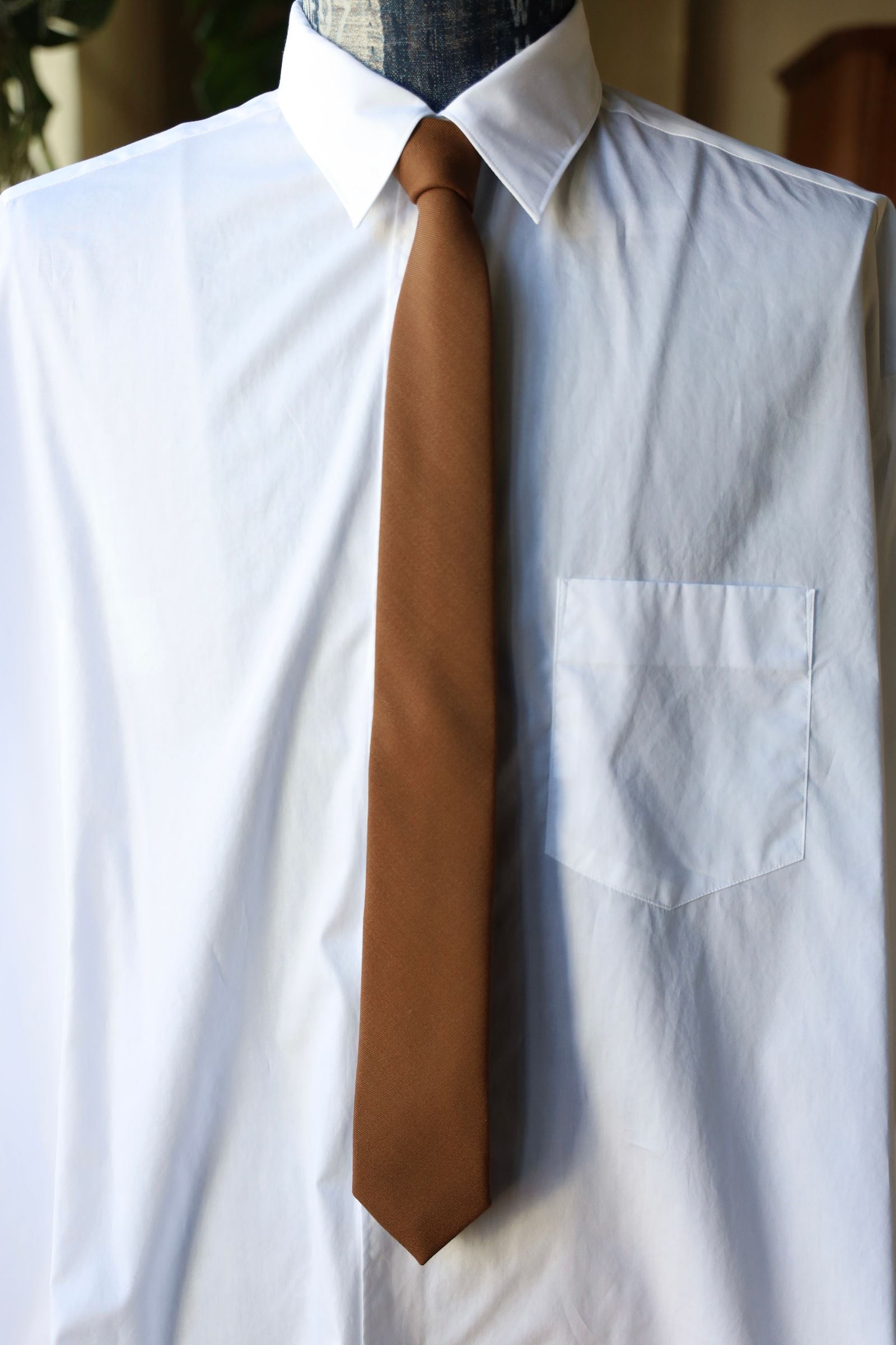 グラフペーパー 25SS Techno Wool Nylon Necktie(GU251-90252)BROWN