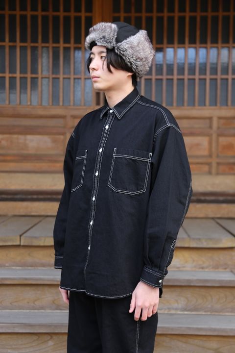 Graphpaper Denime Regular Collar Shirt & Denime Five Pocket Pants style.2020.12.20.