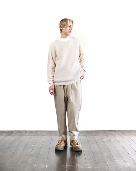 グラフペーパー 24SS Linen SOLOTEX Knit Crew Neck(KINARI) style 2024.3.15