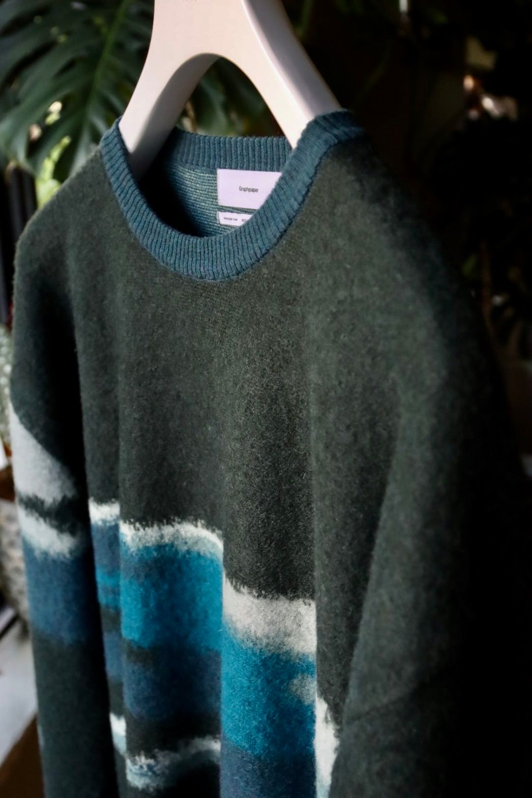 Graphpaper - グラフペーパー23AW Jacquard Crew Neck Knit(GU233