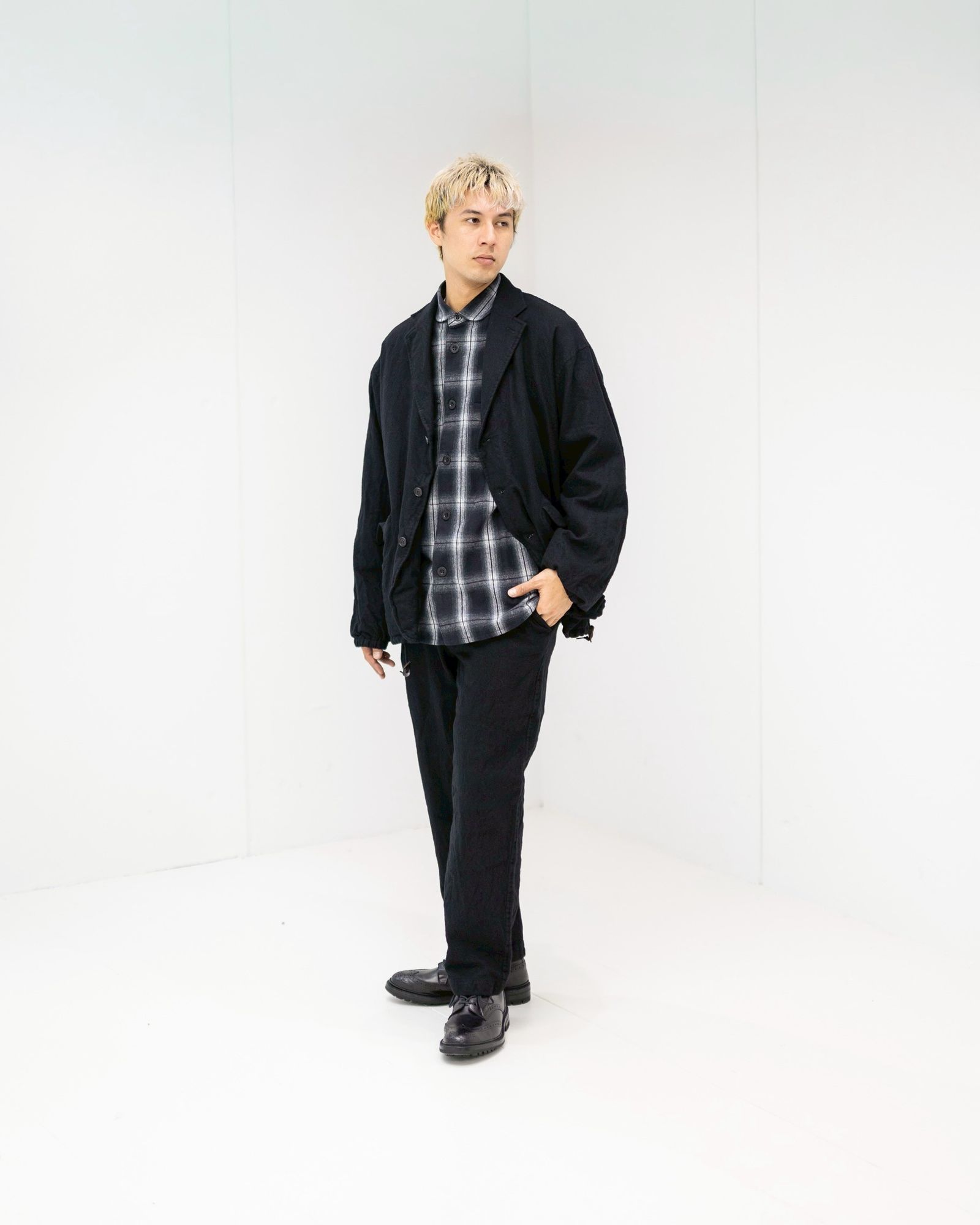 コムデギャルソンオム ウールサージ製品縮絨3Bジャケット MARK スタイル