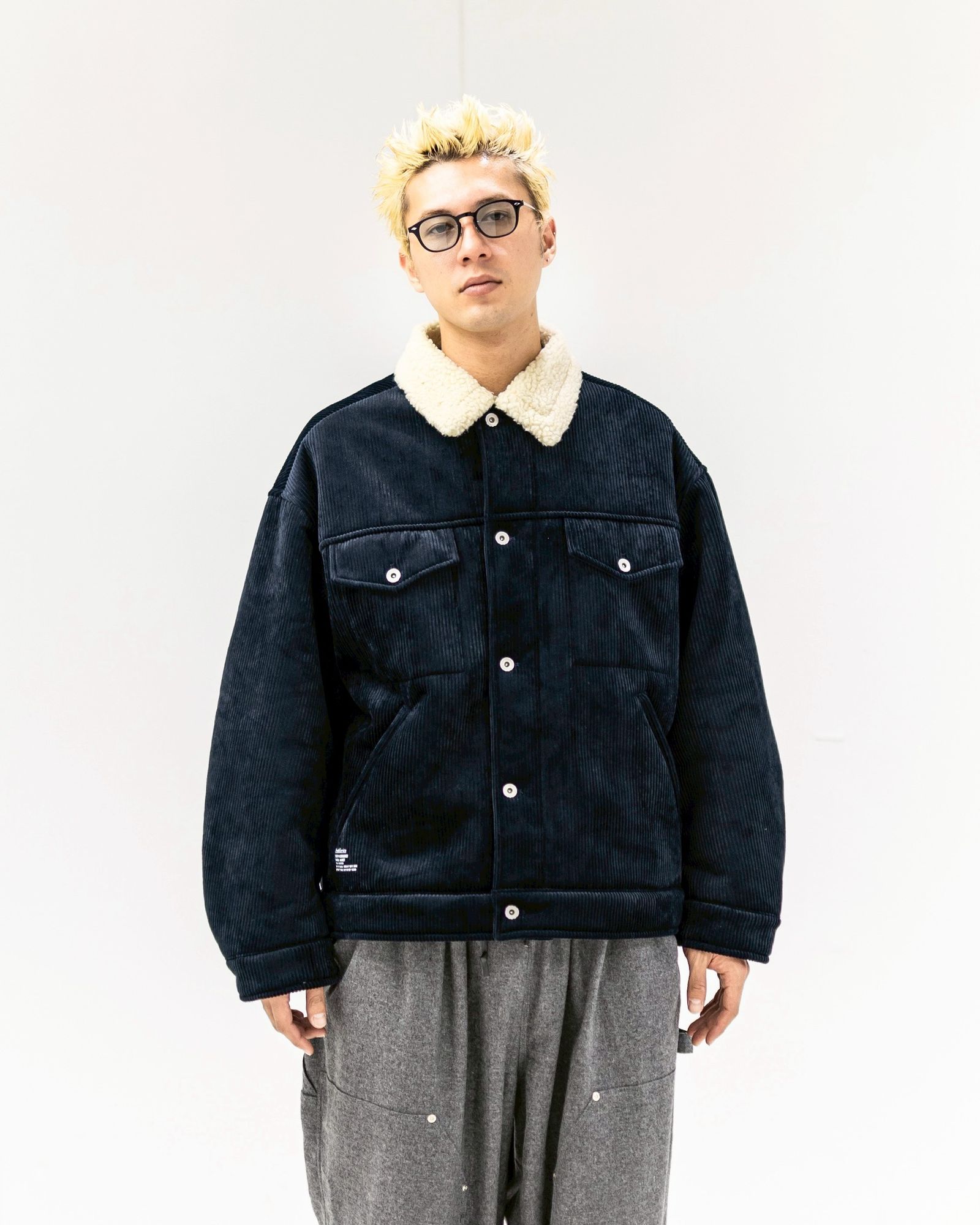 フレッシュサービス SHERPA CORDUROY RANCH JACKET(FSC254-30063)NAVY☆11月22日(土)発売！