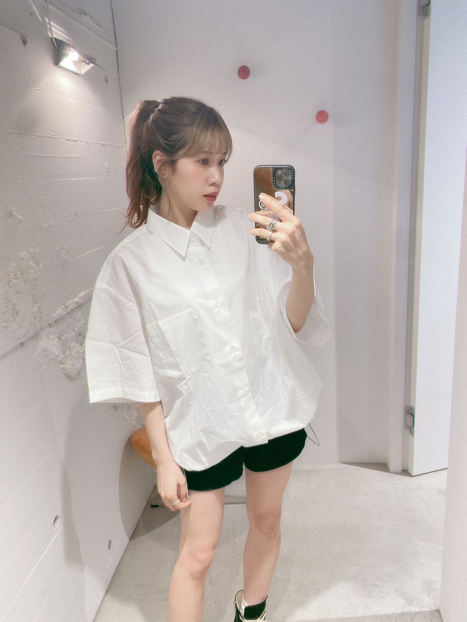 【〜6/12(木)ニコにゃん】Comme des Garçons シャツ COMME des GARCONS SHIRT Knit Switching Gingham Check Shirt