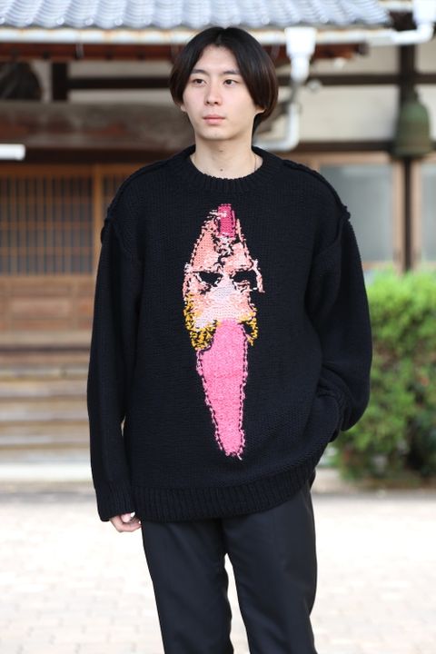 doublet 2020FW 本日発売 doublet HAND-KNITTING JACQUARD PULLOVER "BLACK"Style.2020.10.17.