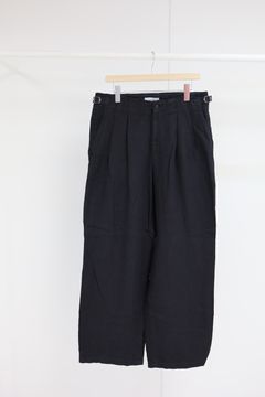 marka 26SS TWO TUCK MILITARY TROUSERS(M26A19PT02C)BLACK☆新作発売！