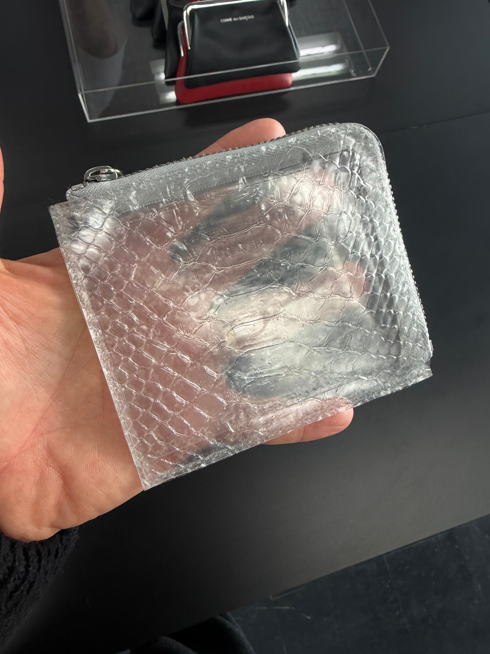 コムデギャルソン 財布 SNAKE TRANSPARENT L字型ZIP WALLET(8Z-T310-051)☆12月再入荷致します！