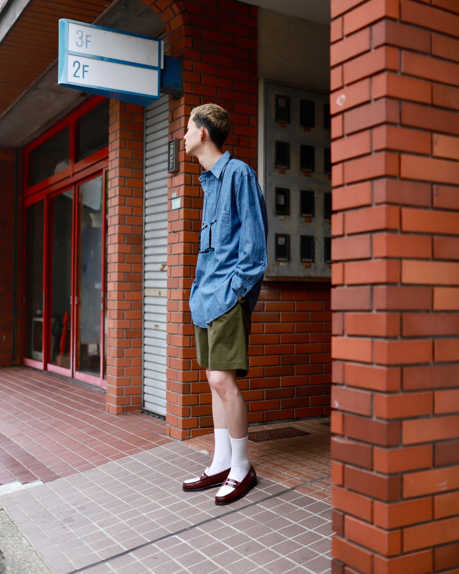 A.PRESSE - アプレッセ23AWシャツ BB Washed Chambray Shirt