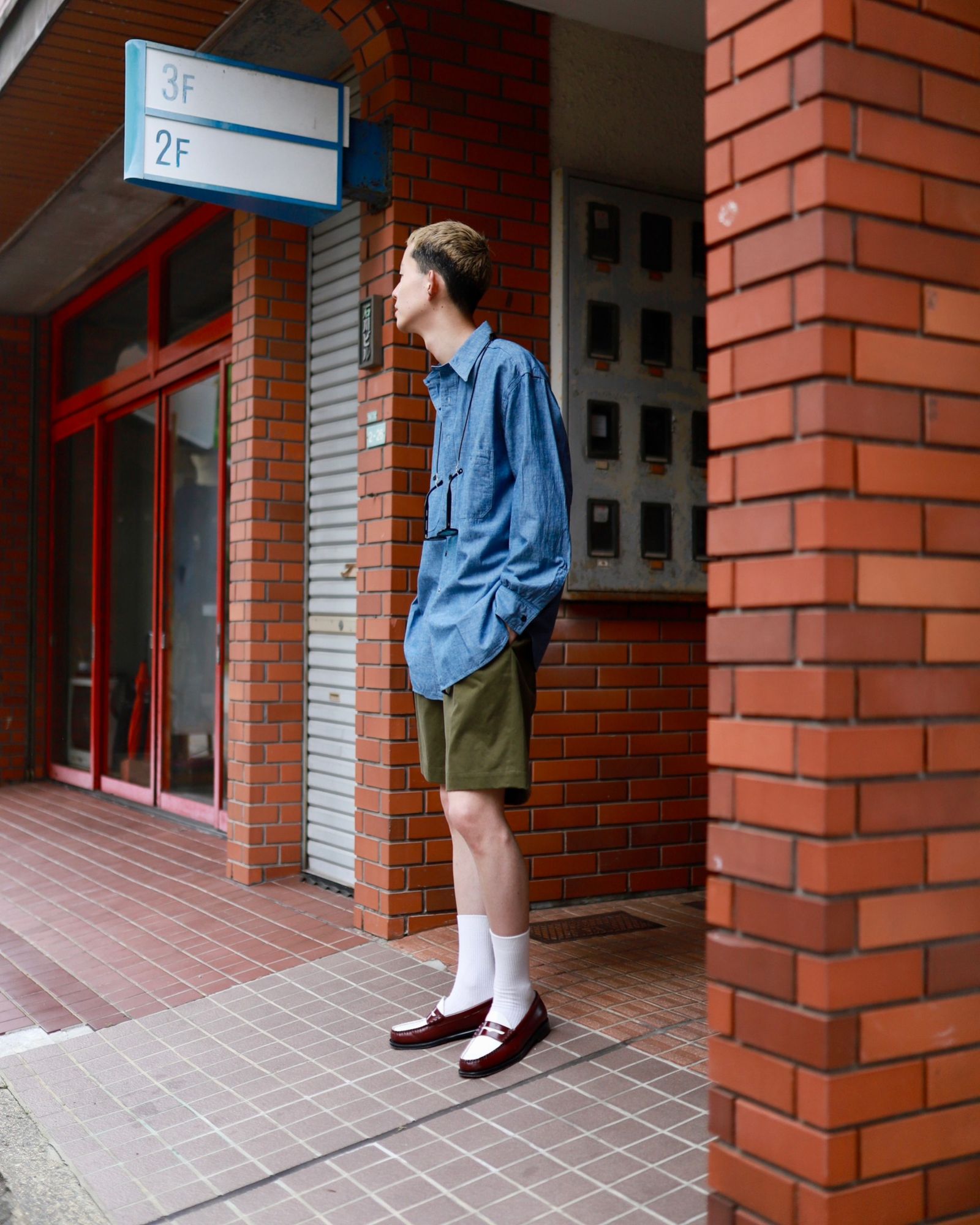 A.PRESSE アプレッセ Washed Chambray Shirt 3-