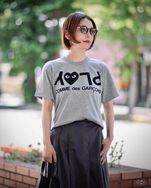 PLAY COMME des GARCONS  PLAYロゴTシャツ style.2024.06.08