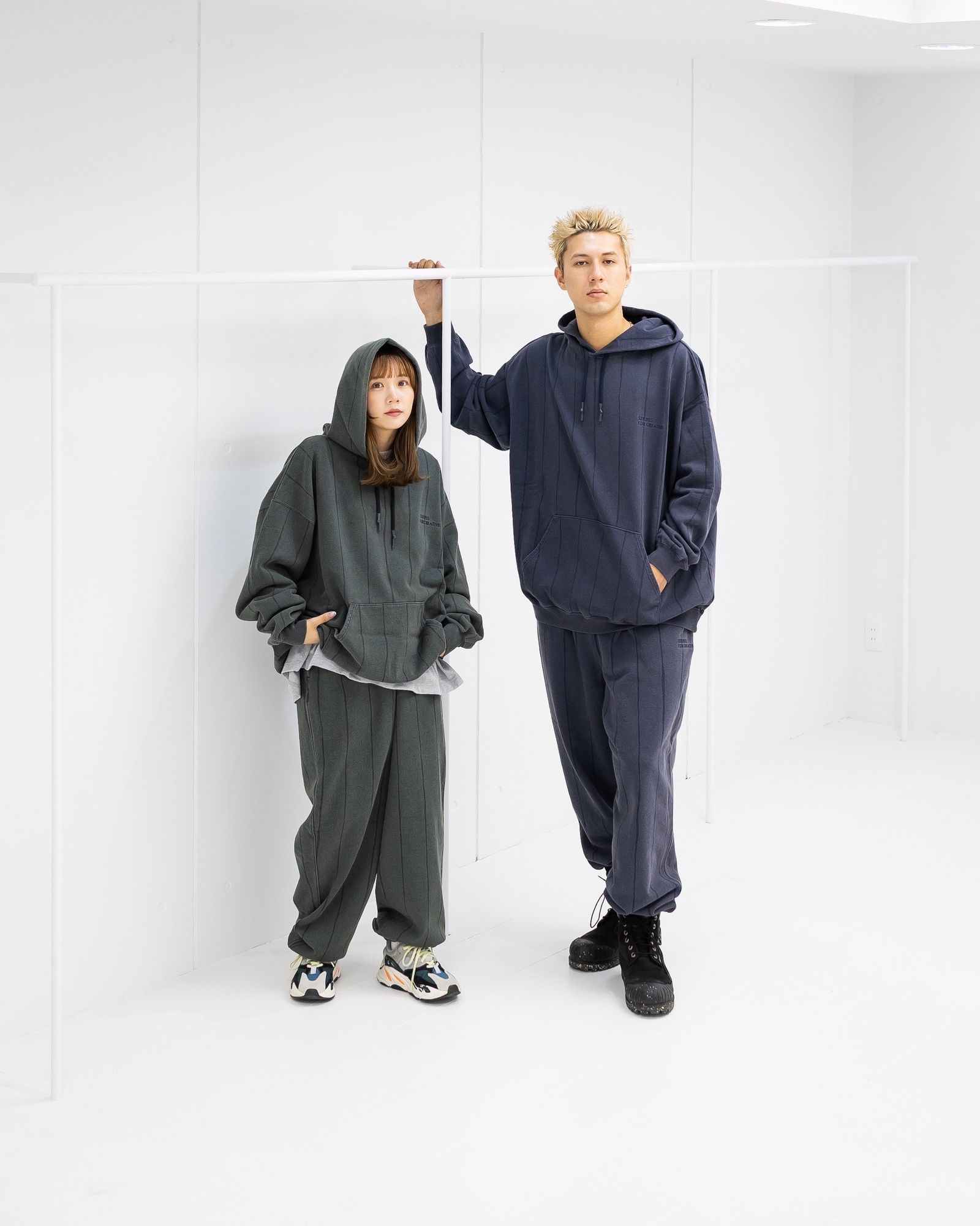 S.F.C 25FW エスエフシー STRIPE HOODY(DISCHARGED)(SFCFW25CS04)Navy☆9月20日(土)発売！