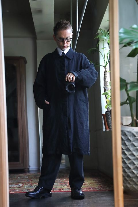 COMME des GARCONS HOMME 26FW ウールサージ製品縮絨コートスタイル
