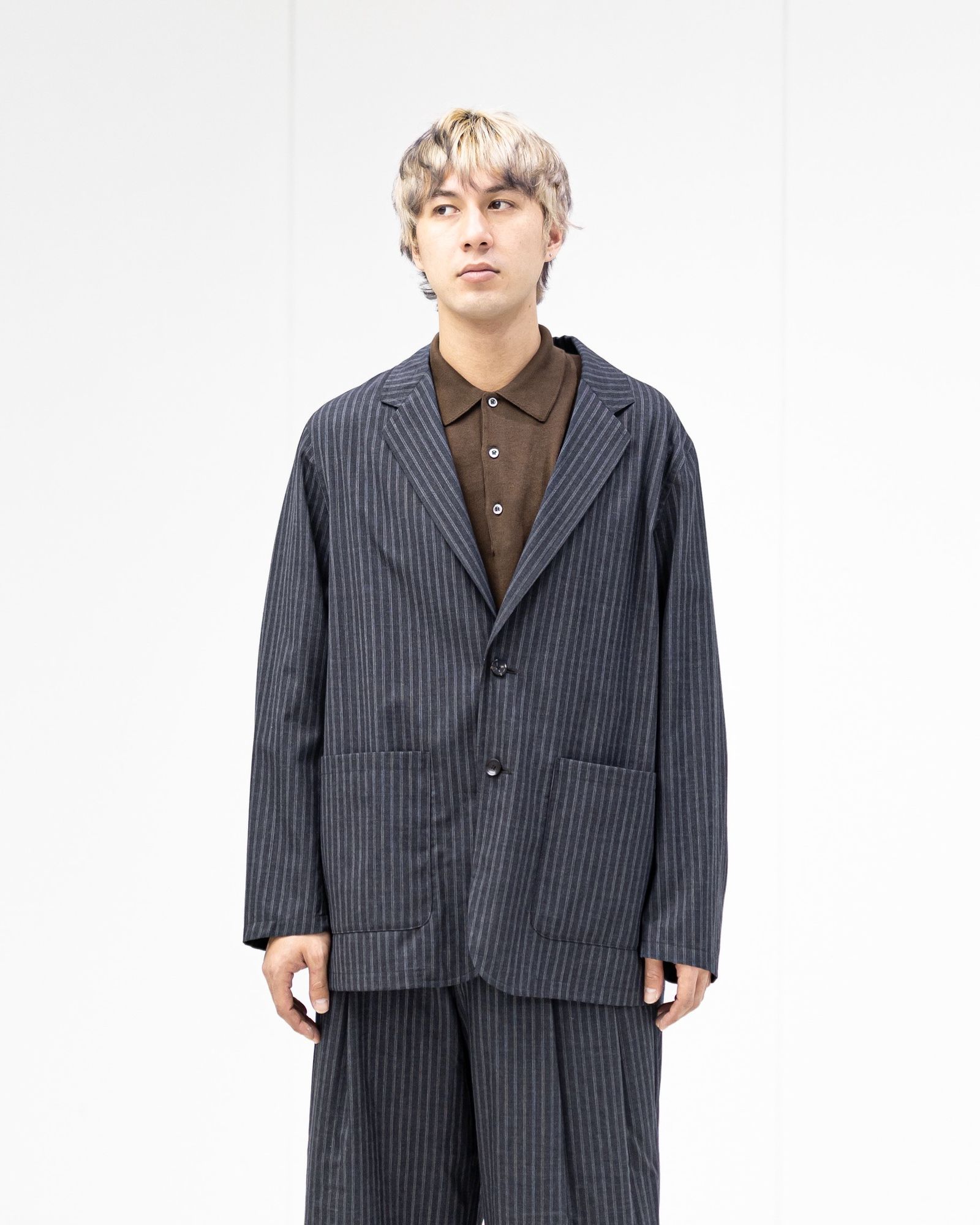 marka 26SS STROLL AROUND JACKET(M26A11SH02B)GRAY STRIPE☆新作発売！