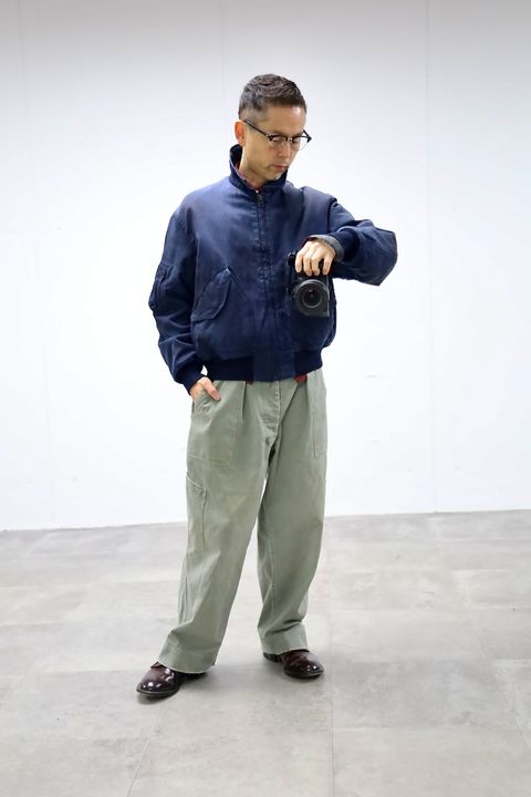 A.PRESSE 2026 STYLE1 Vintage Silk CWU-45 Flight Jacket"NAVY"スタイル
