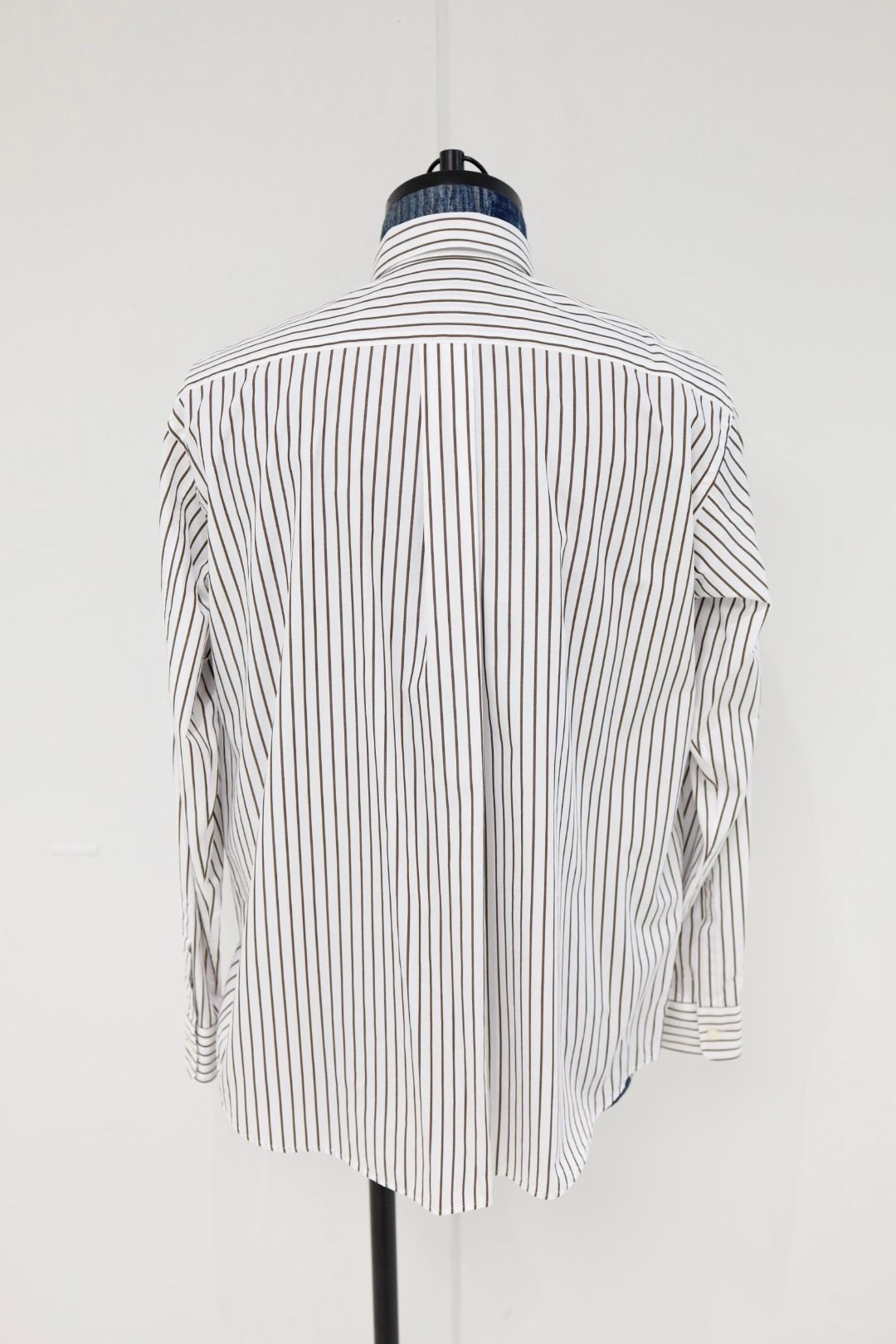 グラフペーパー 25AW SIDOGRAS Stripe Regular Collar Shirt(GM254-50024STB])BROWN STRIPE☆10月25日(土)発売！