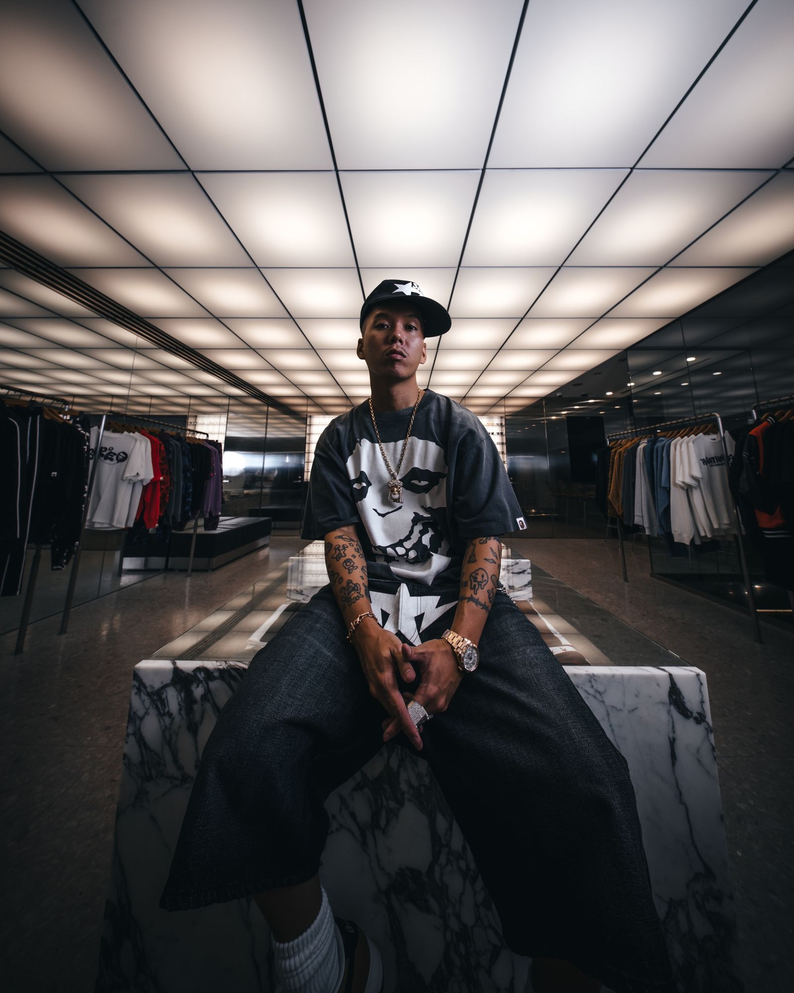 セントマイケル 26SS BAPE_SS T-SHIRT/ALWAYS LOVE(SM-MK8-0000-C49)BLACK☆2月7日(土)10:00発売！