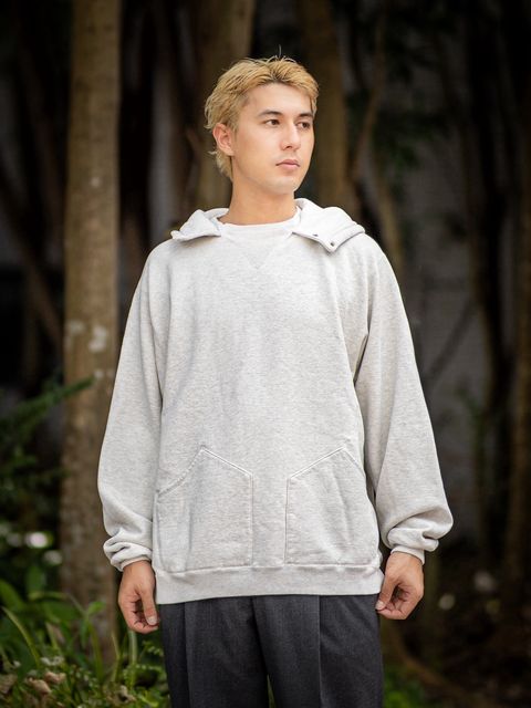 A.PRESSE 新作Vintage Attached Snap Hood Sweat Parka