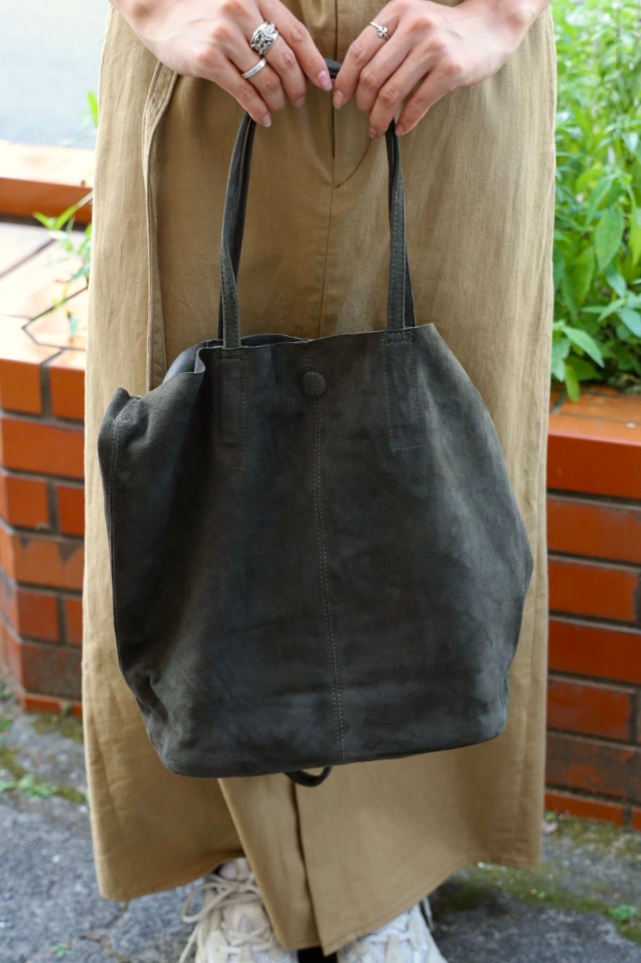 Morphee / モルフェトートバッグ 3WAY MIDIUM TOTE(SHORT)SUEDE [MOSS GREEN]☆新作発売！