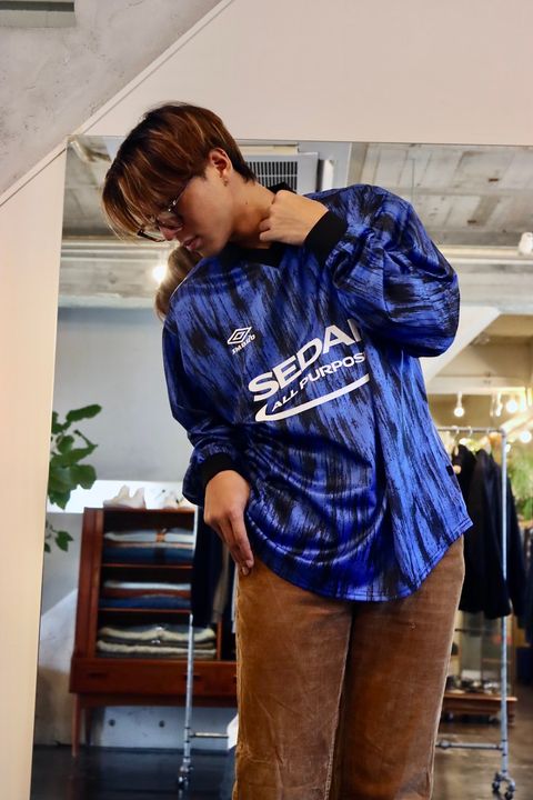 SEDAN ALL-PURPOSE 23FW UMBRO Game Shirt"Blue×Black"スタイル