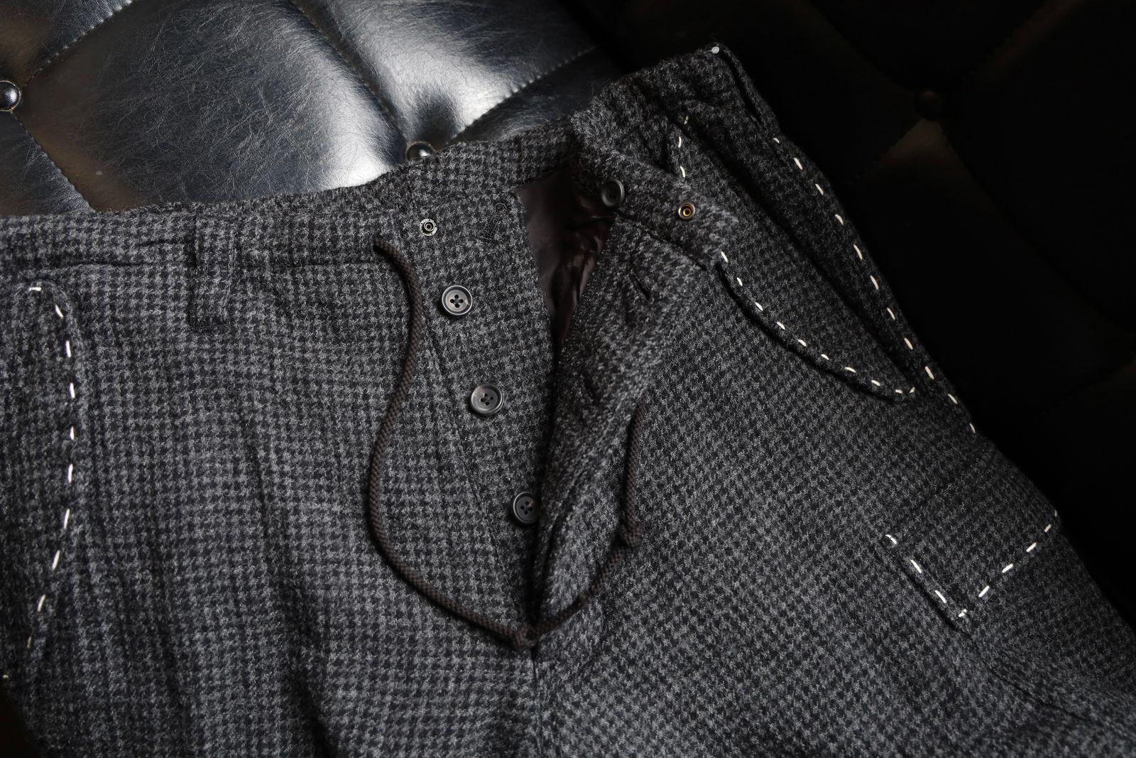 ワイズフォーメンY's for men 25AW HOUNDSTOOTH PANTS (ML-P18-107)BLACK