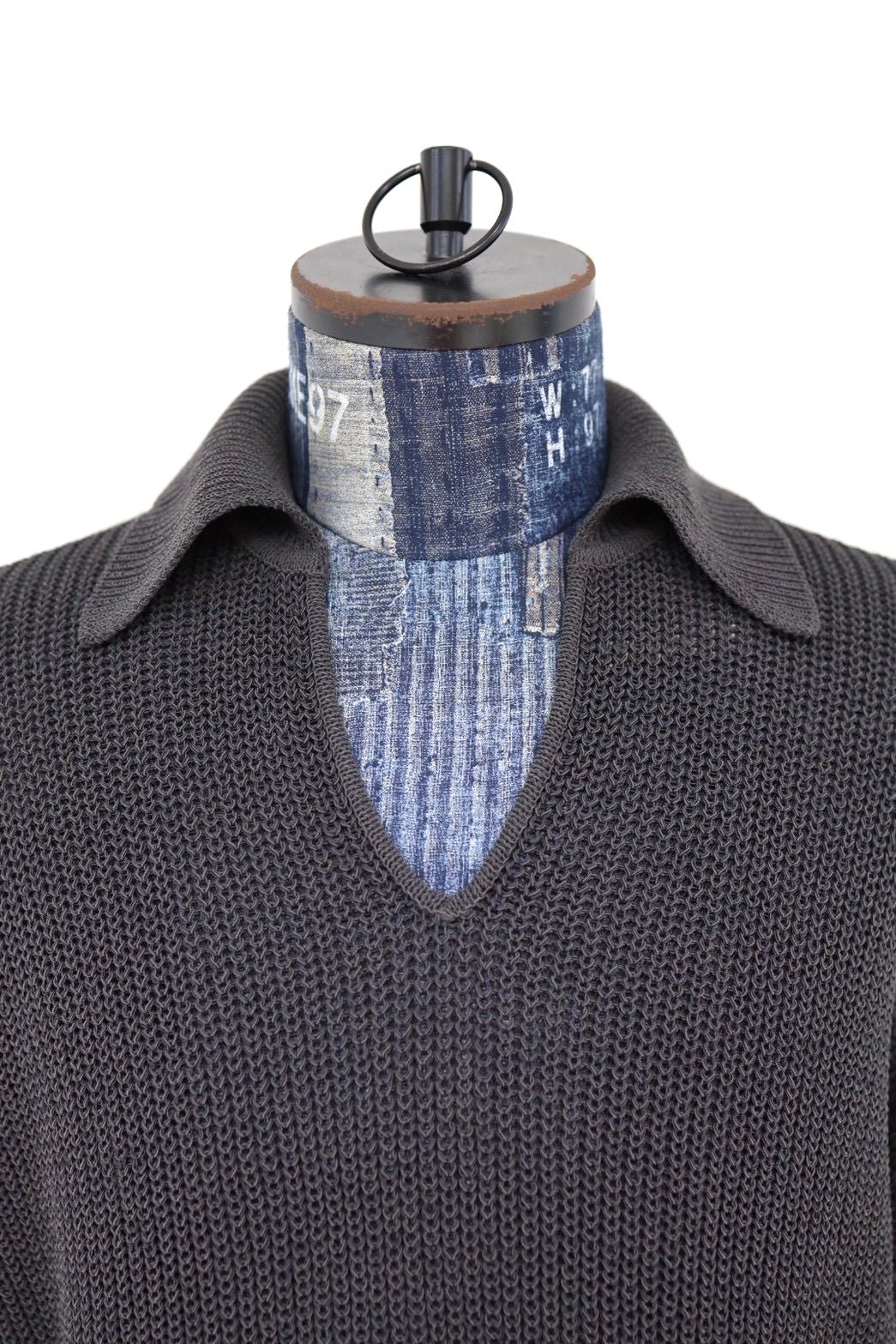 グラフペーパー26SS Coiled Wool Nylon Skipper Knit(GM261-80435)CHARCOAL☆2月28日(土)発売！