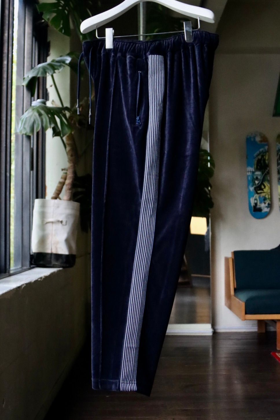 S.F.C 23FW VELOUR TRACK PANTS(SFCFW23CS07)Navy