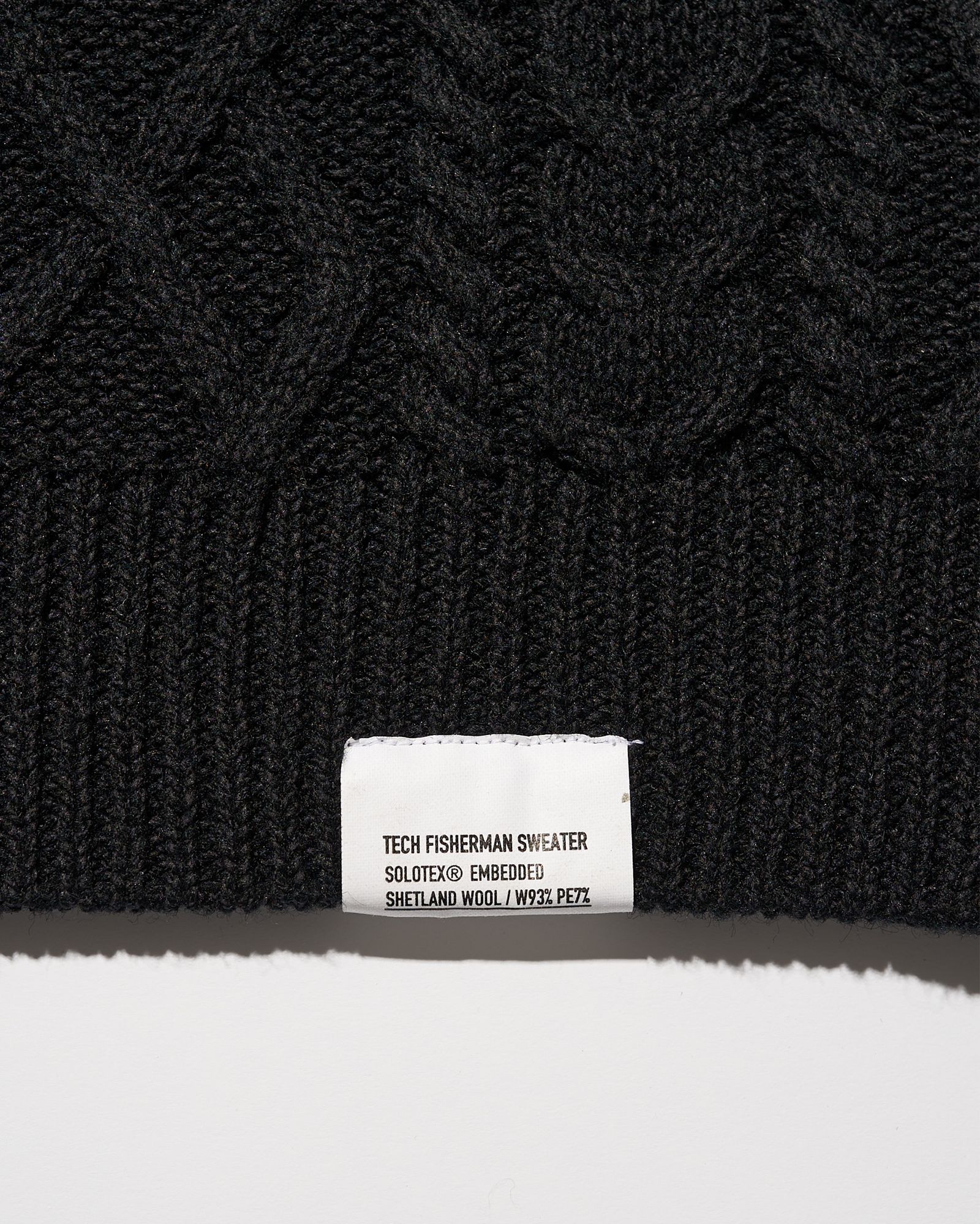 フレッシュサービス SHETLAND WOOL x SOLOTEX® TECH FISHERMAN SWEATER (FSC253-80165)BLACK★10月18日(土)発売！