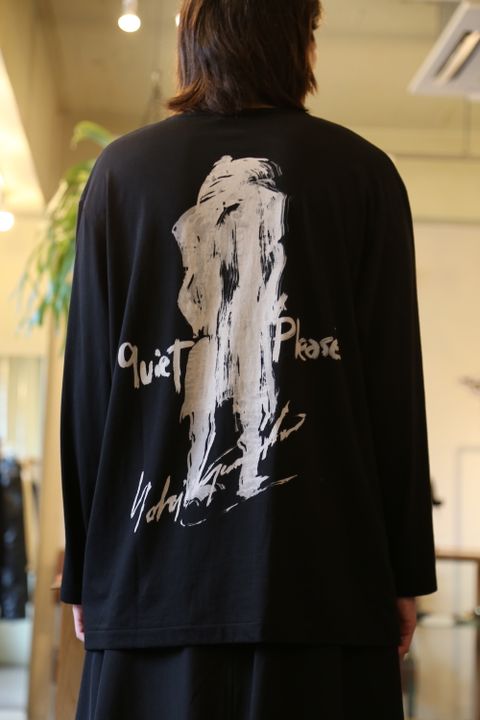 Yohji Yamamoto 2020AW 新作丸首大長袖メッセージPT カルティマ社長抜染PT(HR-T24-075 style.2020.7.26.