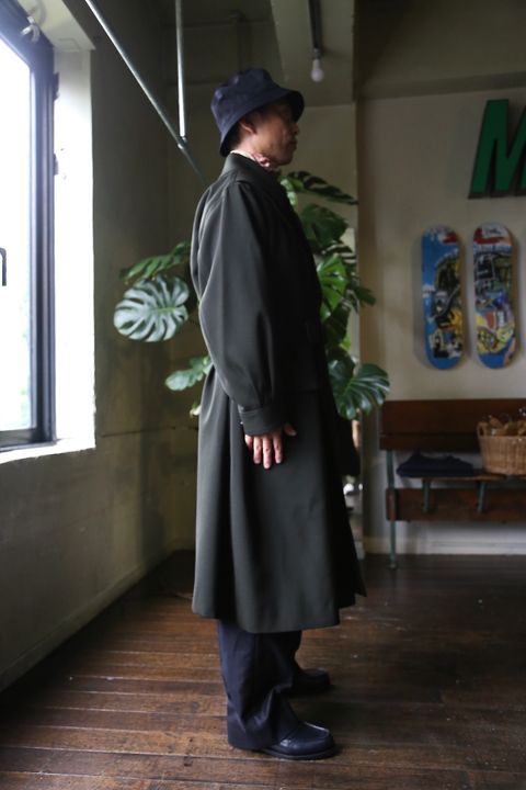 blurhms Wool Surge Motorcycle Coat "KHAKI GREY"style.8.13.