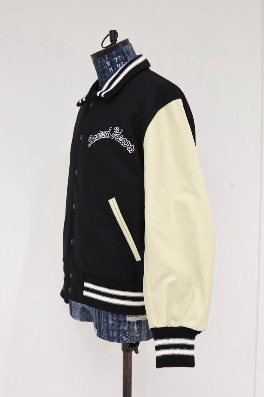 セントマイケル 26AW Sared Heart GB_VARSITY JKT(SM-MK1-0000-C32)BLACK+WHITE