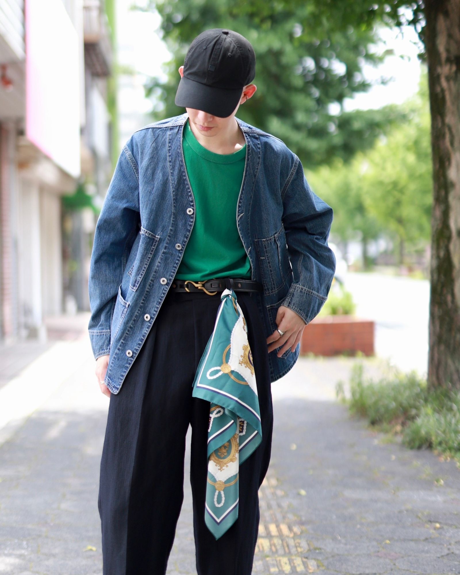 A.PRESSE アプレッセ 23AW Denim Engineer Jacketスタイル