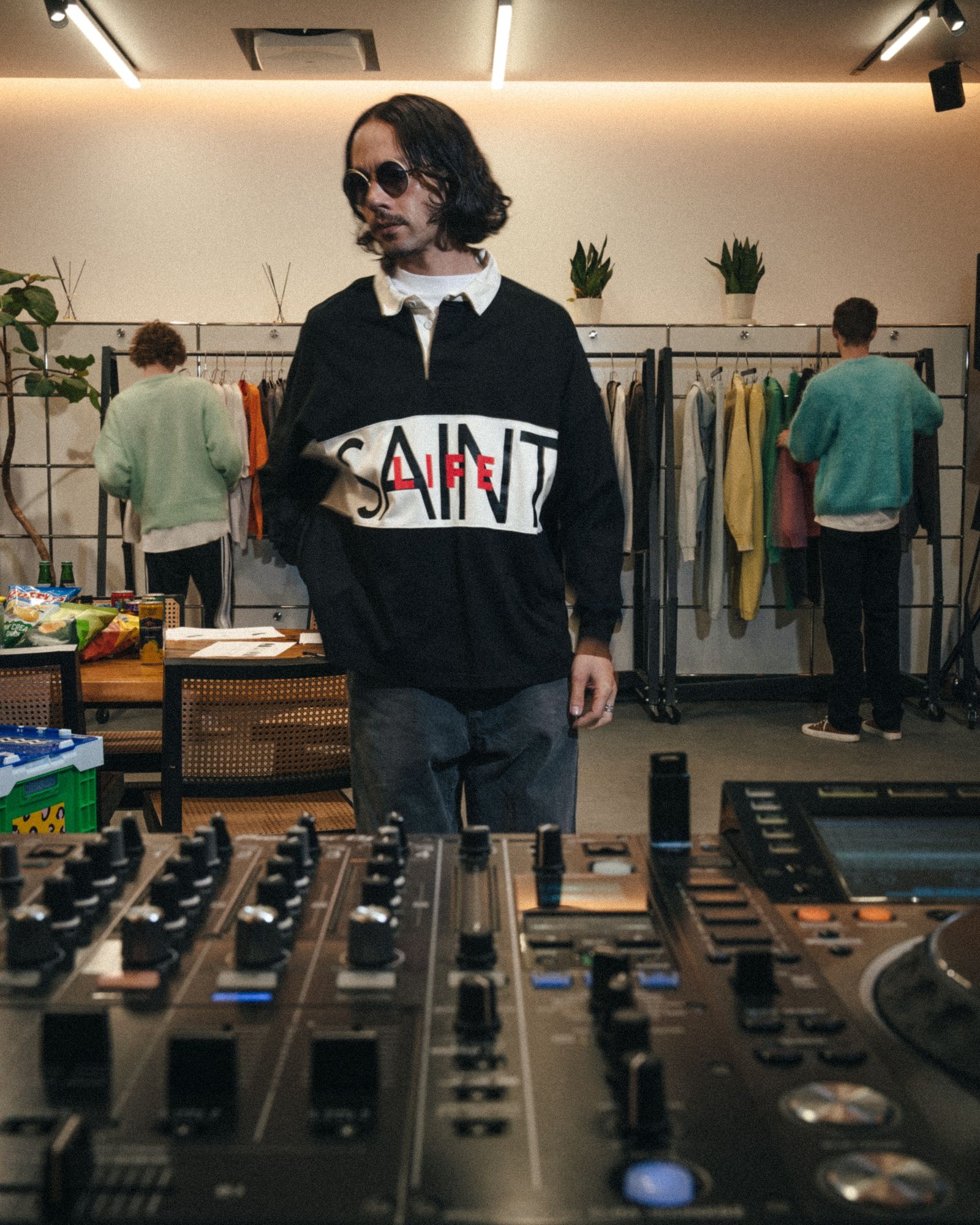 セントマイケル 26AW SAINT LIFE_LS POLO SHIRT (SM-MK1-0000-023) BLACK☆9月19日(土)発売！