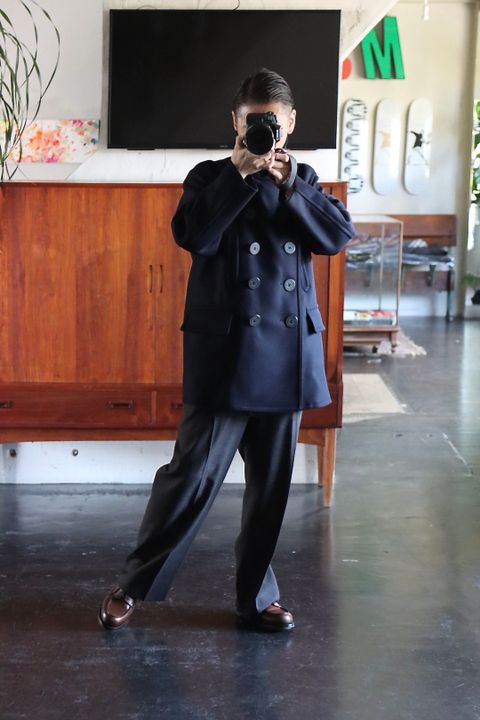 Ets.MATERIAUX マテリオ セレモニーパンツ"CHARCOAL"style.1