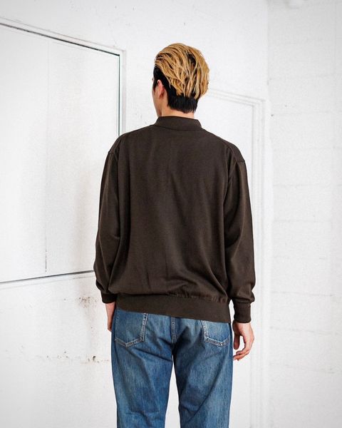 A.PRESSE Cotton Knit Polo Collar Cardigan (OLIVE)スタイル 2月8日(土)新作発売！