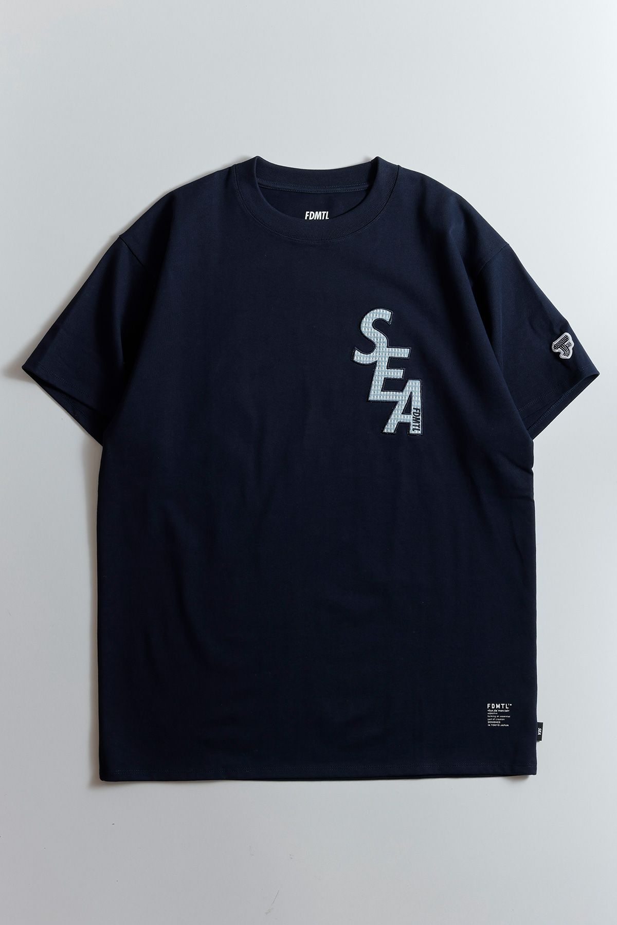 ファンダメンタル Tシャツ FDMTL×WIND AND SEA"PATCH TEE"NAVY☆10月5日(土)発売！