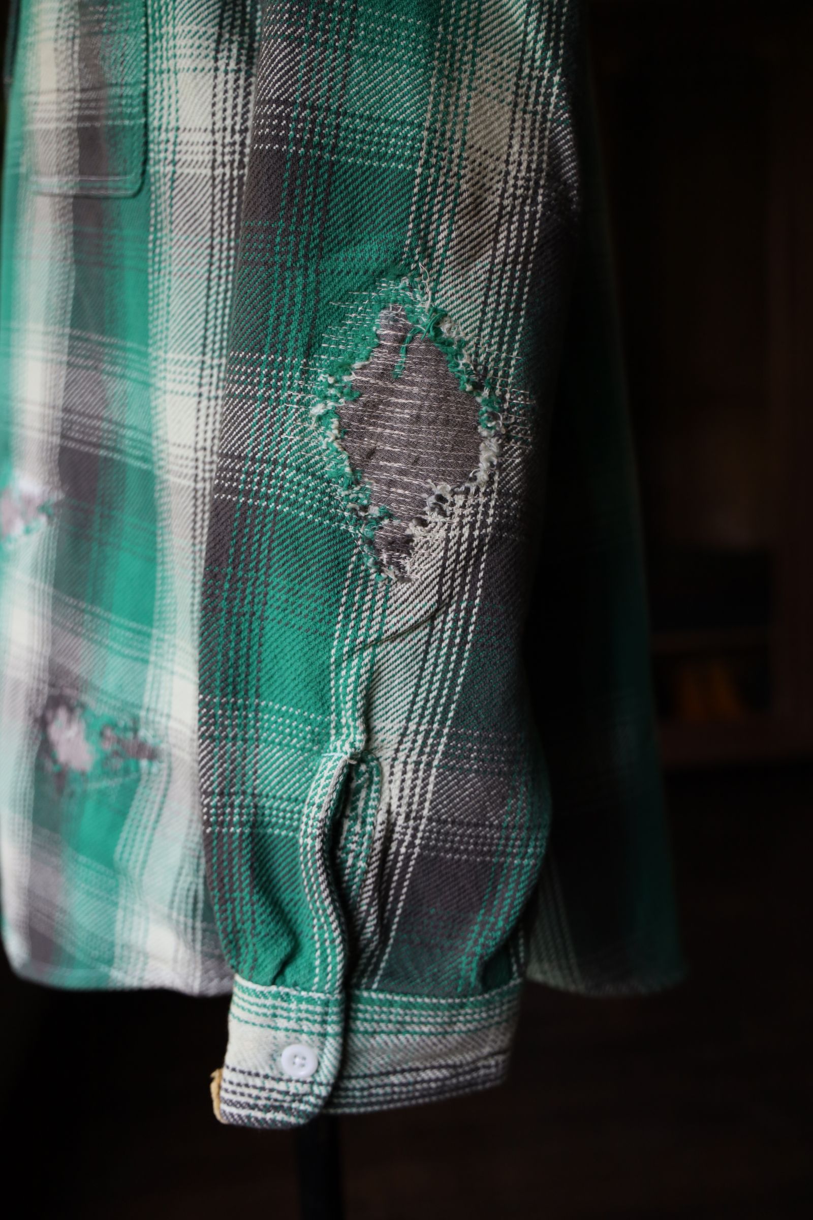 BOW WOW バウワウ HEAVY WEIGHT FLANNEL SHIRTS AGING (BW242-HWFSA)GREEN×WHITE AGING☆10月26日(土)11:00発売！