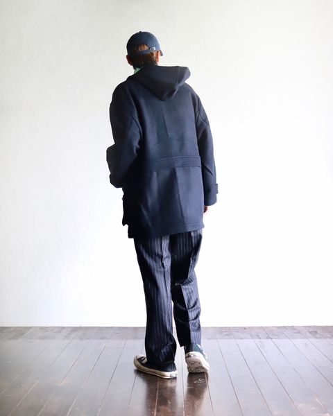 TapWater 23AW Tasmania Double Melton Short Duffle"NAVY"スタイル