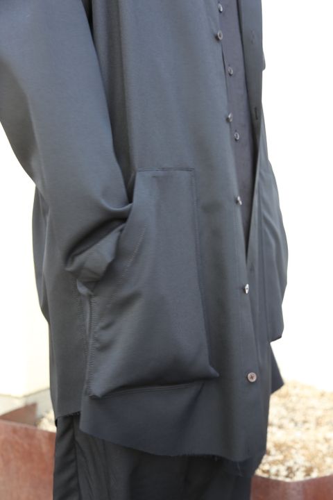 sulvam2020AW 新作Gabardine classic shirt"BLK" style.2020.9.21.